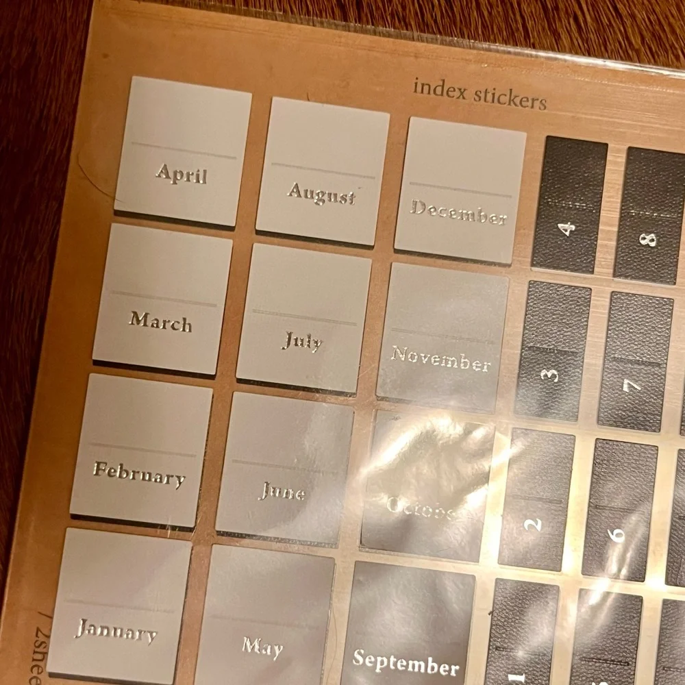 🆕 🎉 Suatelier black & white deco calendar monthly index tab korean stickers